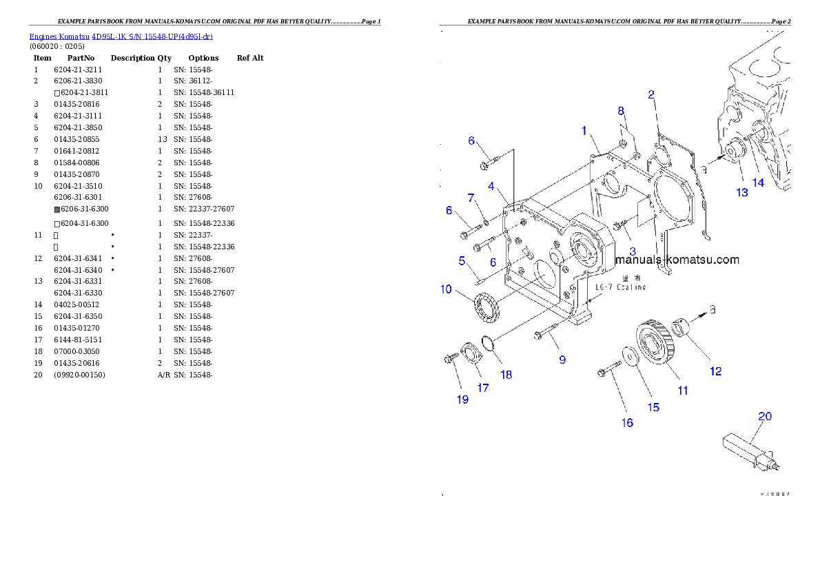 Protected: 4D95L-1K S/N 15548-UP Partsbook