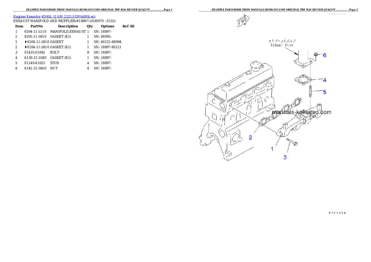 Protected: 4D95L-1J S/N 22213-UP Partsbook