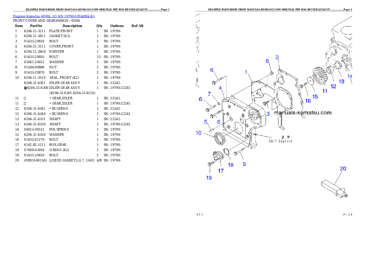 Protected: 4D95L-1Q S/N 19790-UP Partsbook