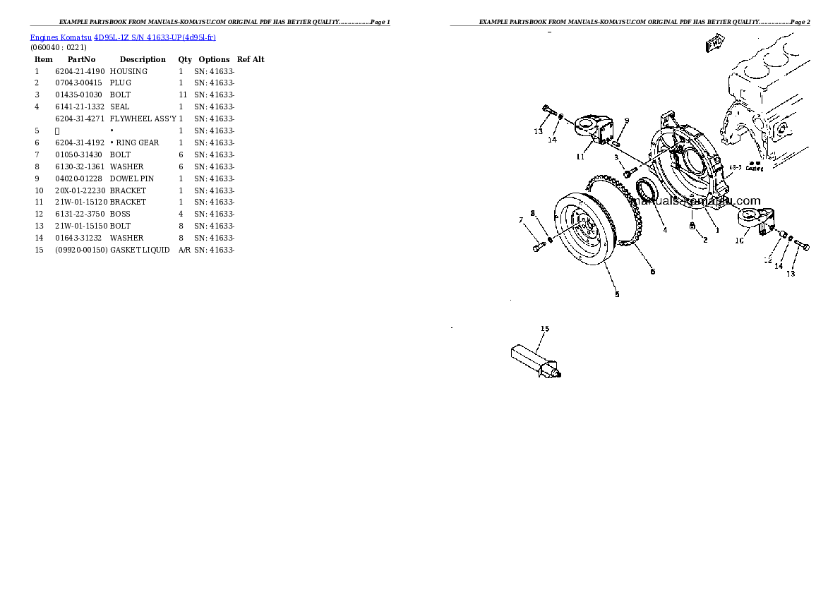 Protected: 4D95L-1Z S/N 41633-UP Partsbook