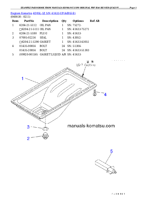 Protected: 4D95L-1Z S/N 41633-UP Partsbook