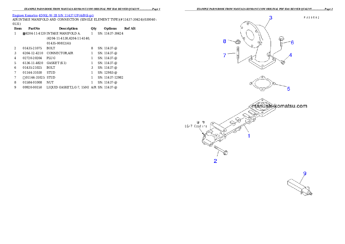 Protected: 4D95L-W-1B S/N 11437-UP Partsbook
