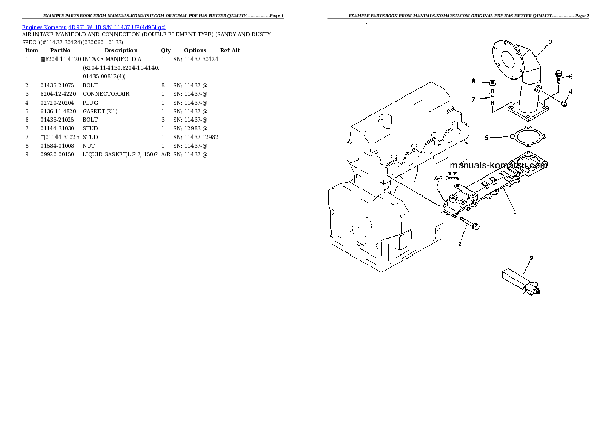 Protected: 4D95L-W-1B S/N 11437-UP Partsbook