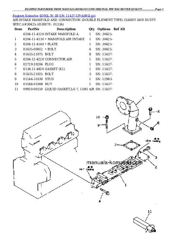 Protected: 4D95L-W-1B S/N 11437-UP Partsbook