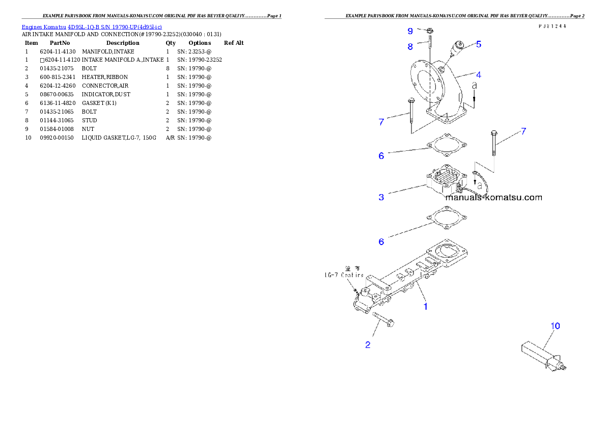 Protected: 4D95L-1Q-B S/N 19790-UP Partsbook