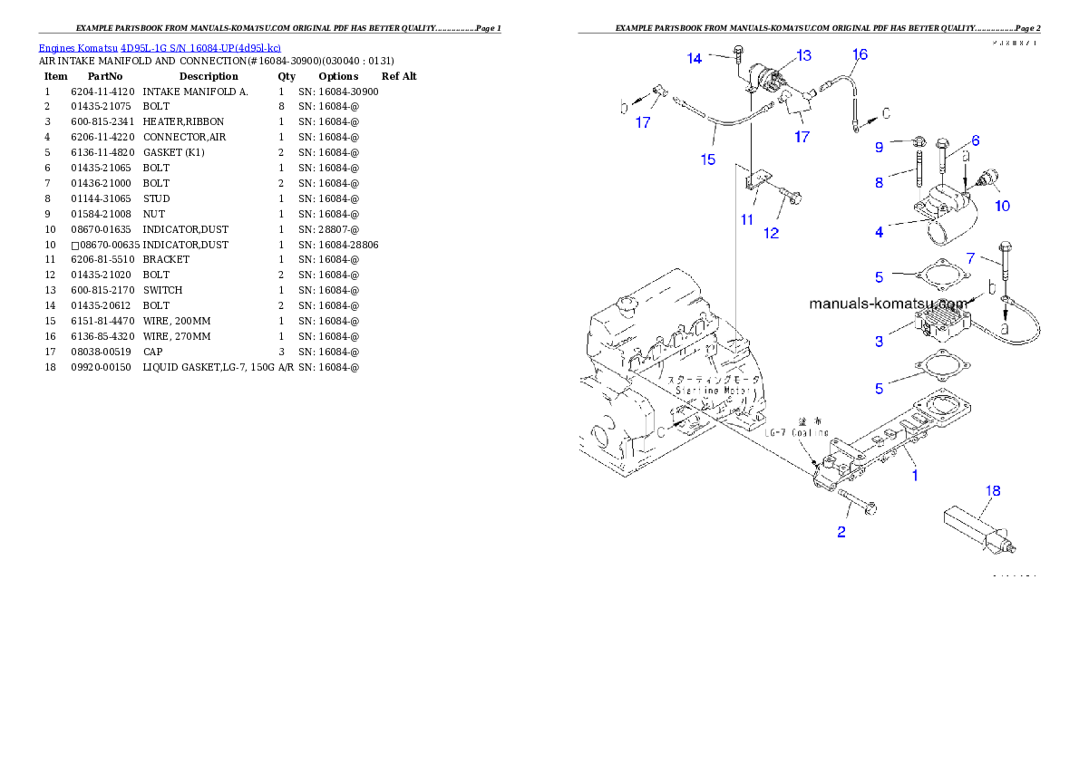 Protected: 4D95L-1G S/N 16084-UP Partsbook