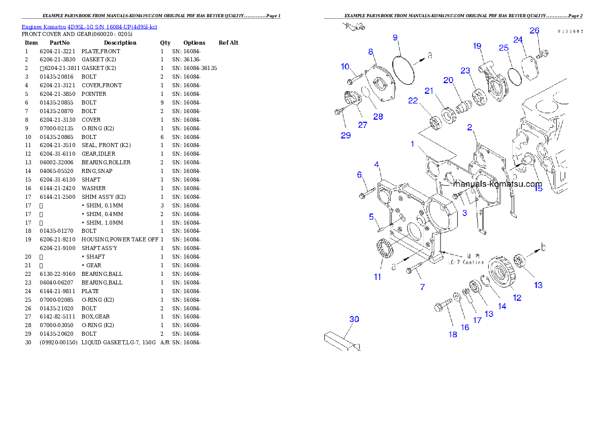 Protected: 4D95L-1G S/N 16084-UP Partsbook
