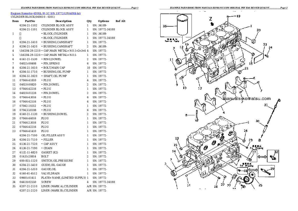 Protected: 4D95L-W-1C S/N 19772-UP Partsbook