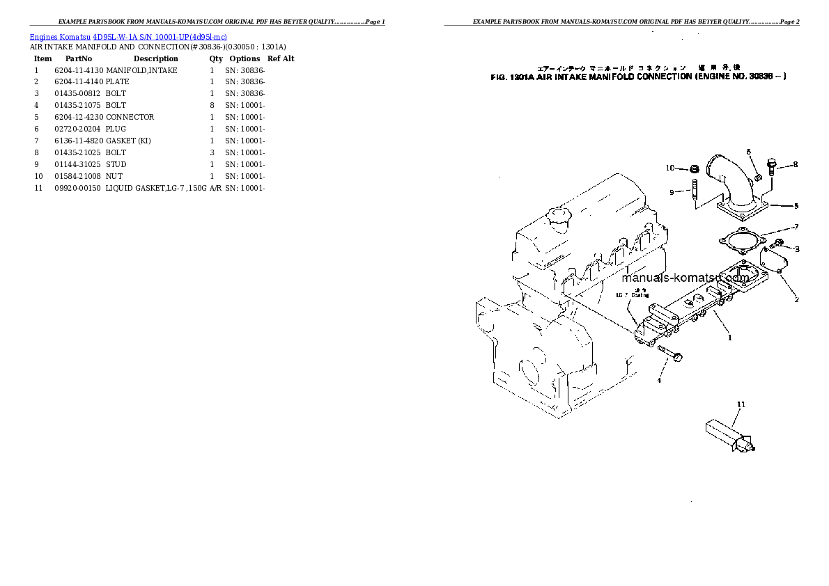 Protected: 4D95L-W-1A S/N 10001-UP Partsbook