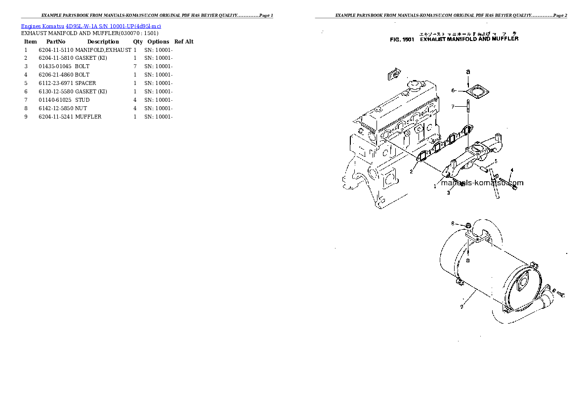 Protected: 4D95L-W-1A S/N 10001-UP Partsbook