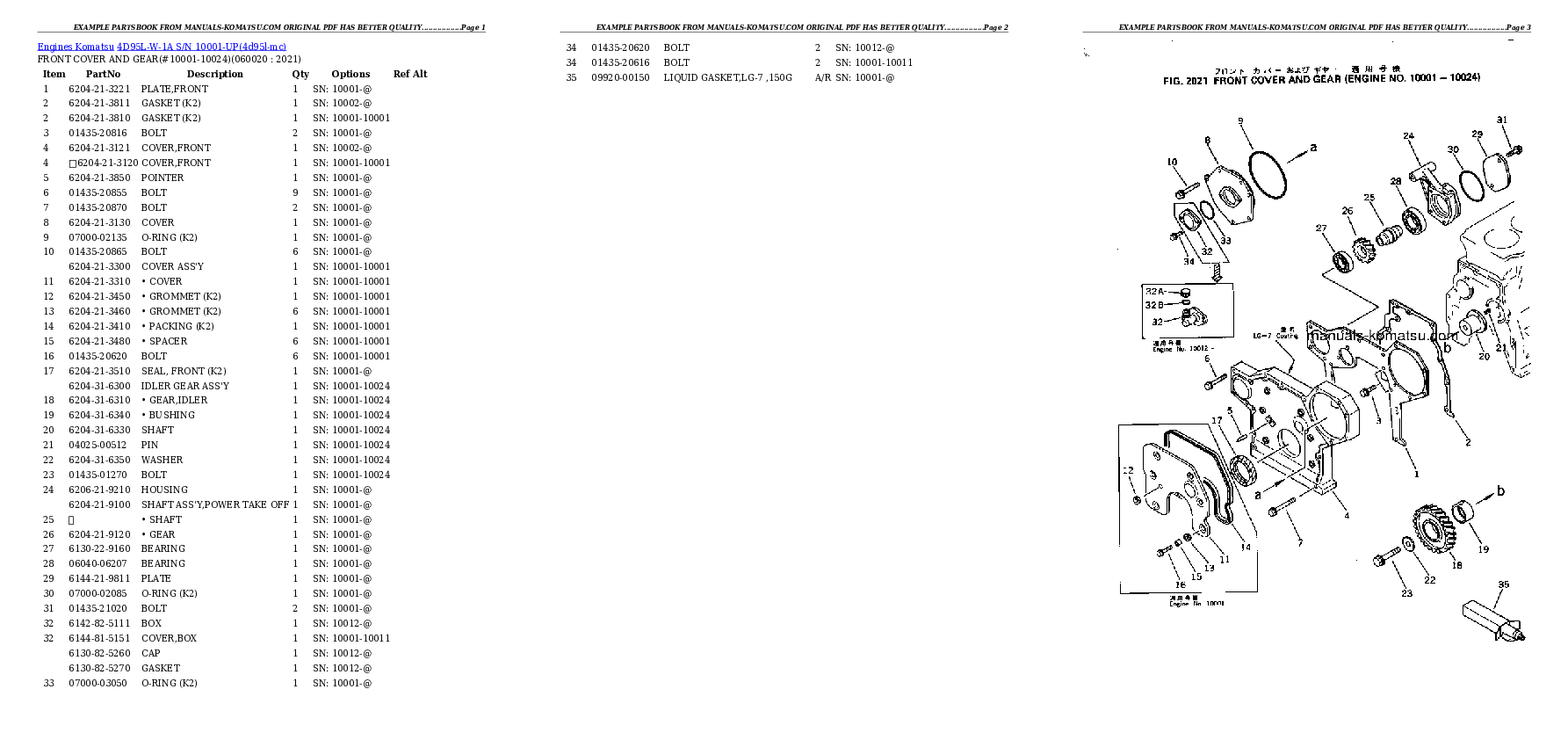Protected: 4D95L-W-1A S/N 10001-UP Partsbook