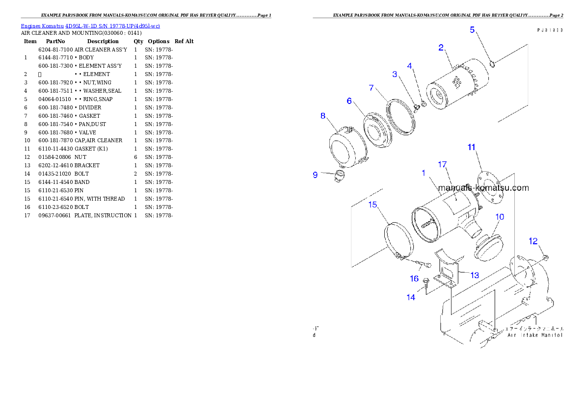 Protected: 4D95L-W-1D S/N 19778-UP Partsbook
