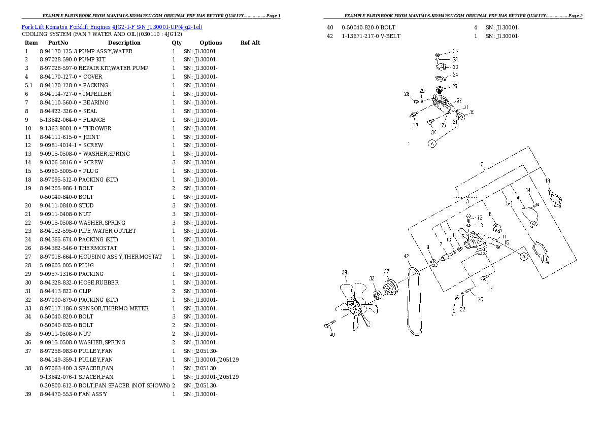 Protected: 4JG2-1-F S/N J130001-UP Partsbook
