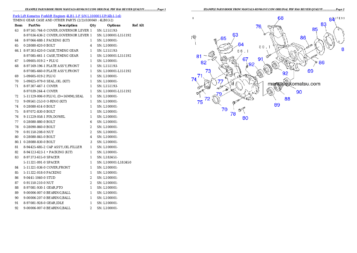 Protected: 4LB1-1-F S/N L100001-UP Partsbook