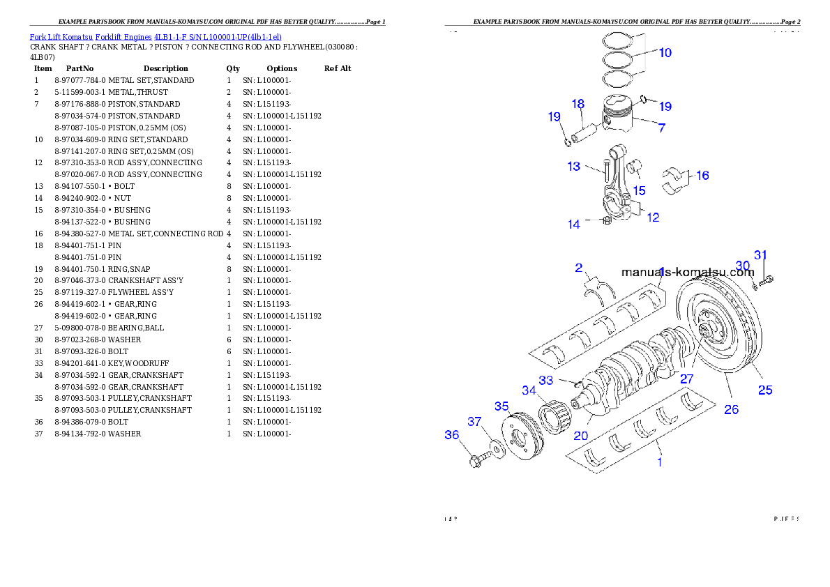 Protected: 4LB1-1-F S/N L100001-UP Partsbook
