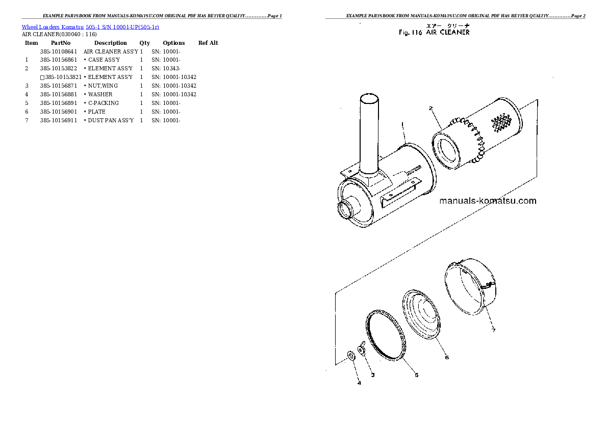 Protected: 505-1 S/N 10001-UP Partsbook