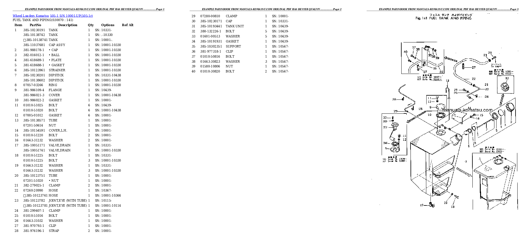 Protected: 505-1 S/N 10001-UP Partsbook