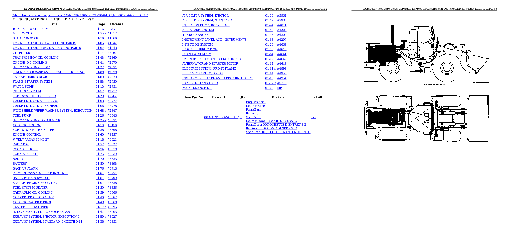 50E (Super) S/N 376220051 - 376220441; (S/N 376220442 - Up) Partsbook