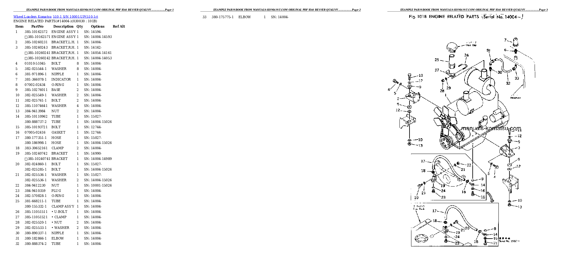 510-1 S/N 10001-UP Partsbook