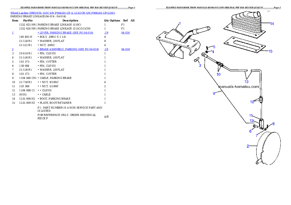 Protected: 510C S/N P004501-UP & 515C/CH S/N P006501-UP Partsbook