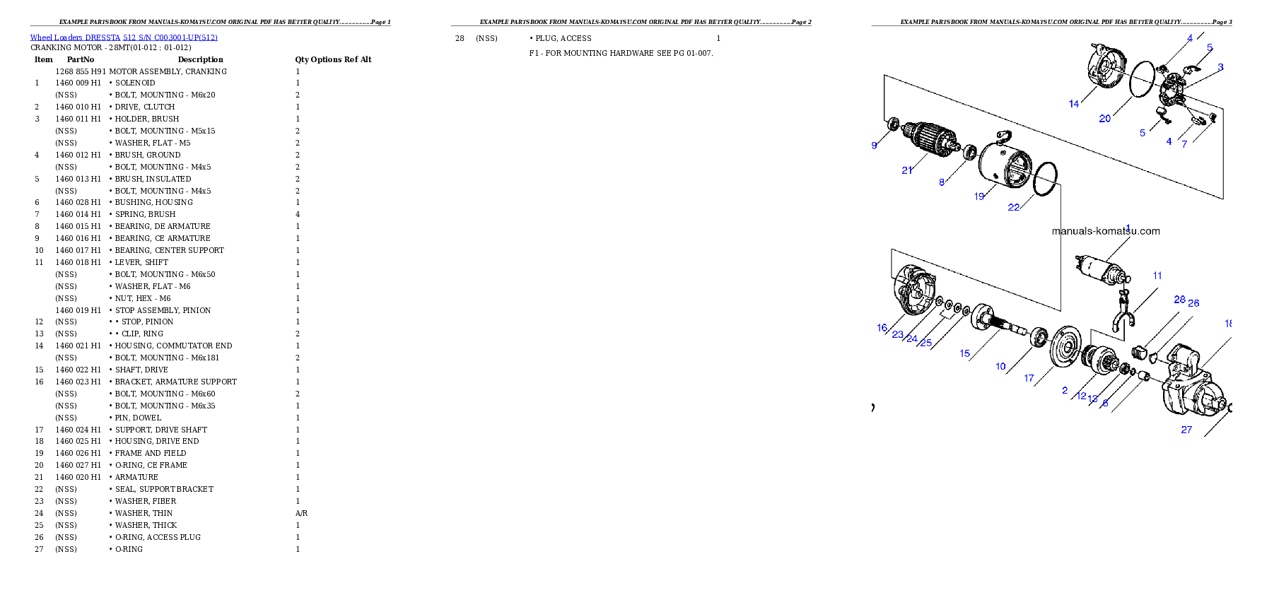 Protected: 512 S/N C003001-UP Partsbook