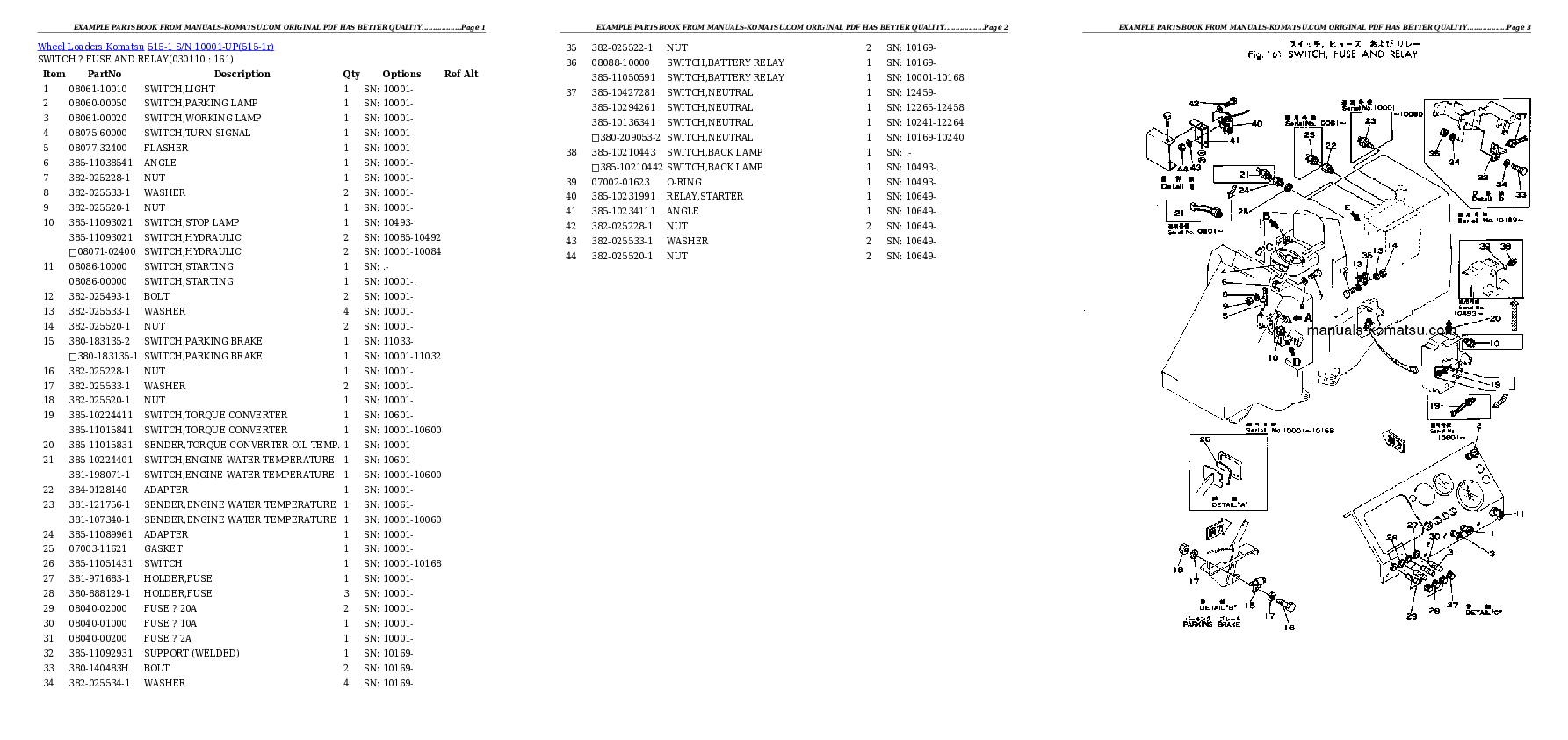 Protected: 515-1 S/N 10001-UP Partsbook