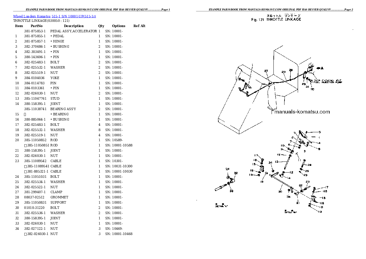 Protected: 515-1 S/N 10001-UP Partsbook