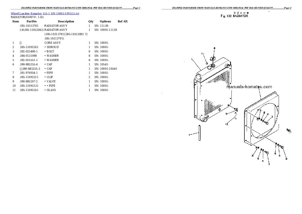 Protected: 515-1 S/N 10001-UP Partsbook