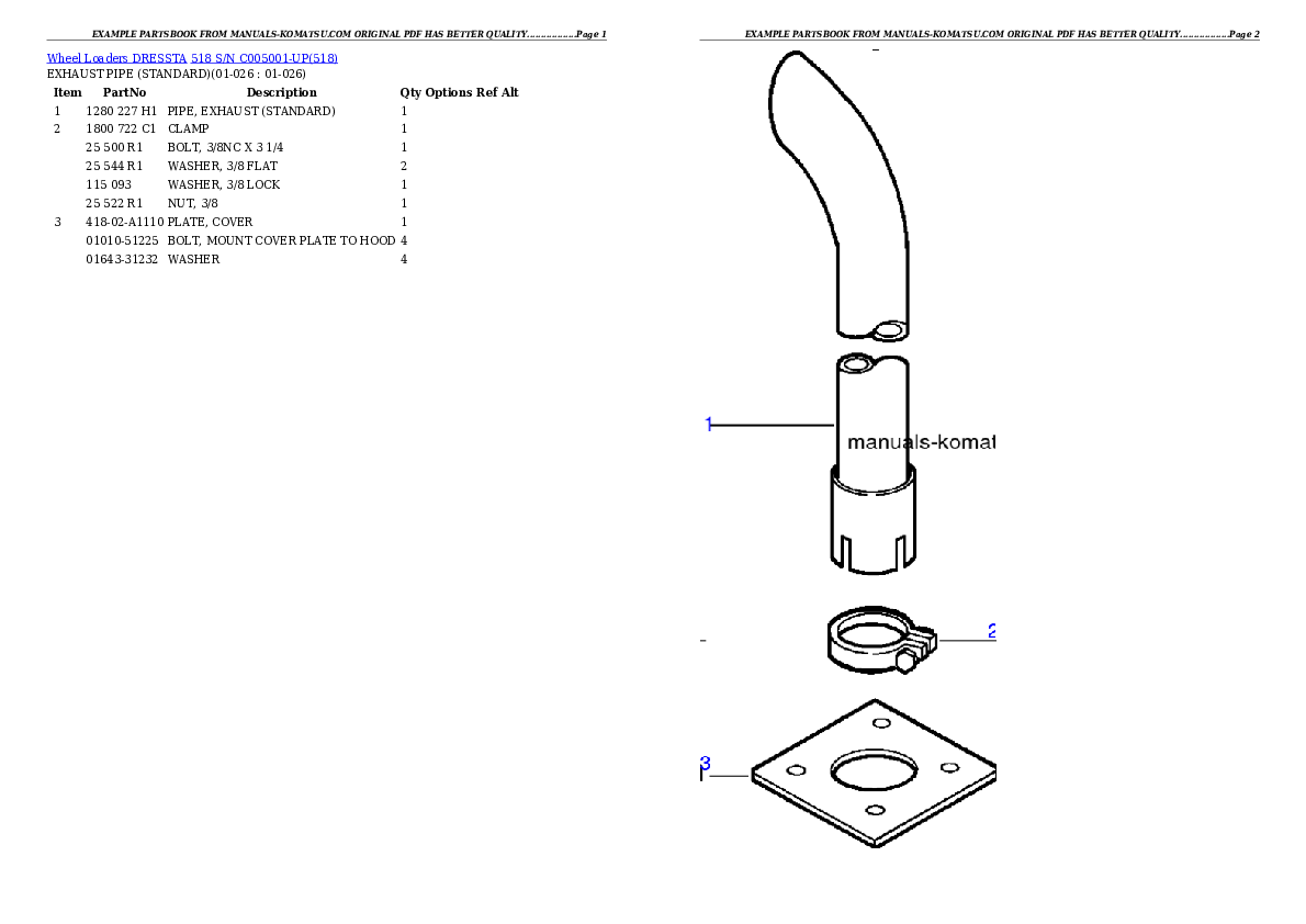 Protected: 518 S/N C005001-UP Partsbook