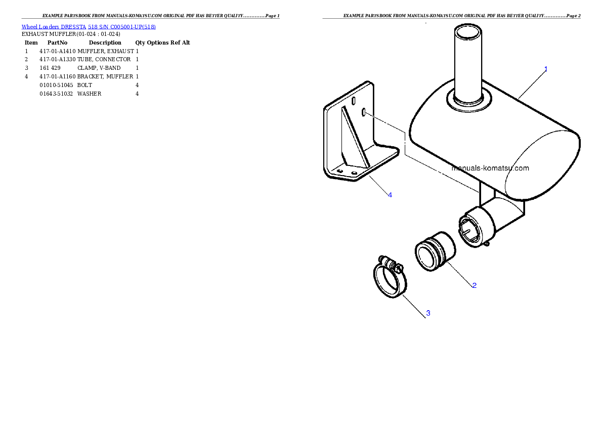 Protected: 518 S/N C005001-UP Partsbook