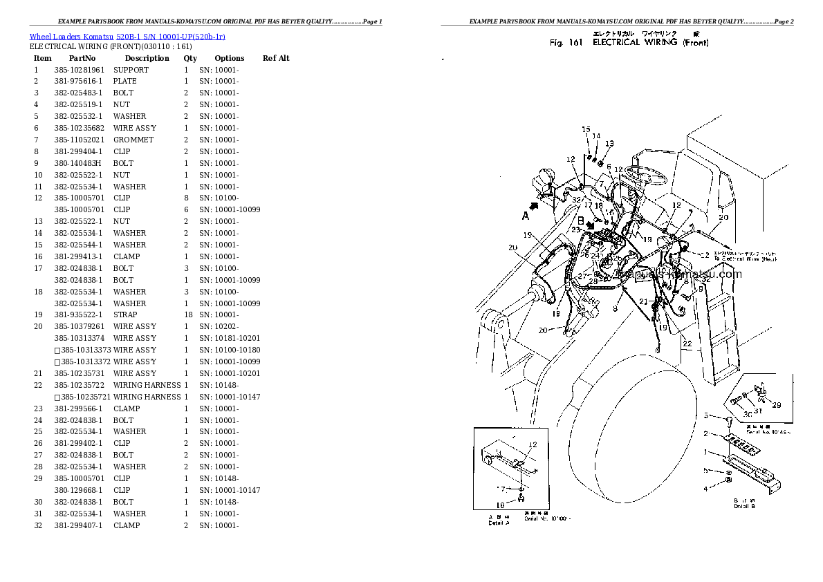 Protected: 520B-1 S/N 10001-UP Partsbook