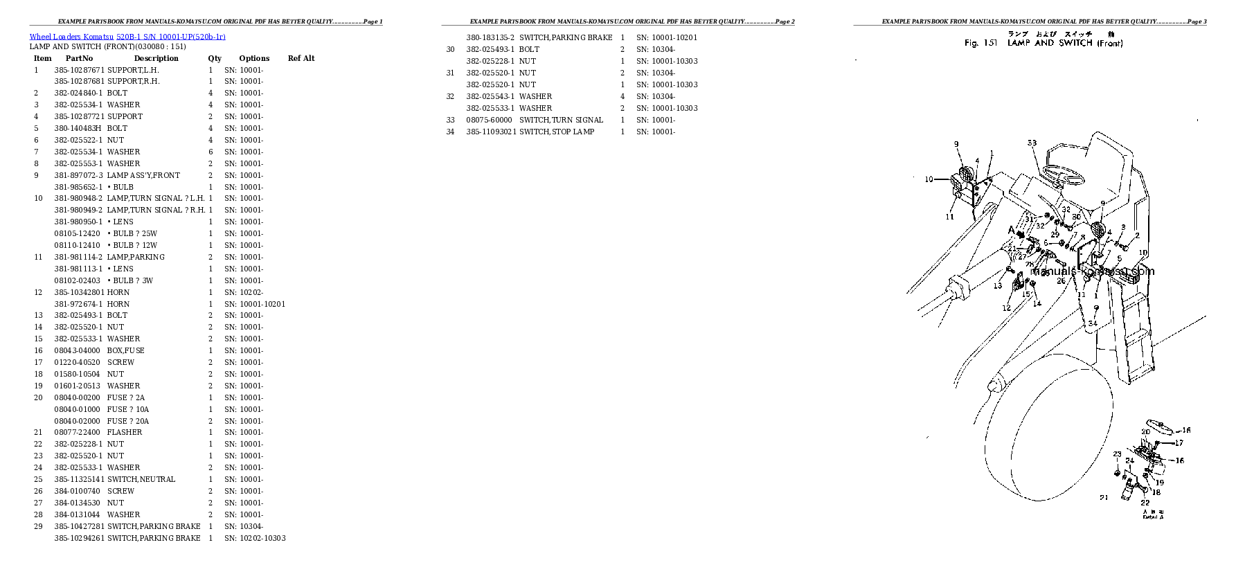 Protected: 520B-1 S/N 10001-UP Partsbook