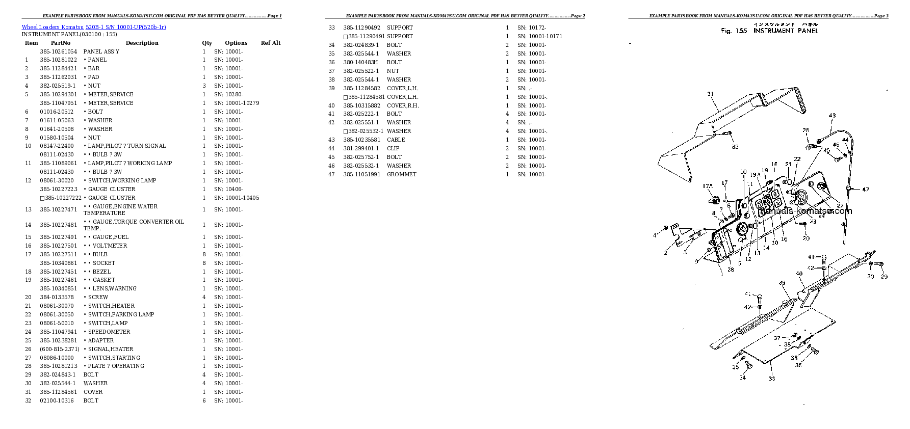 Protected: 520B-1 S/N 10001-UP Partsbook