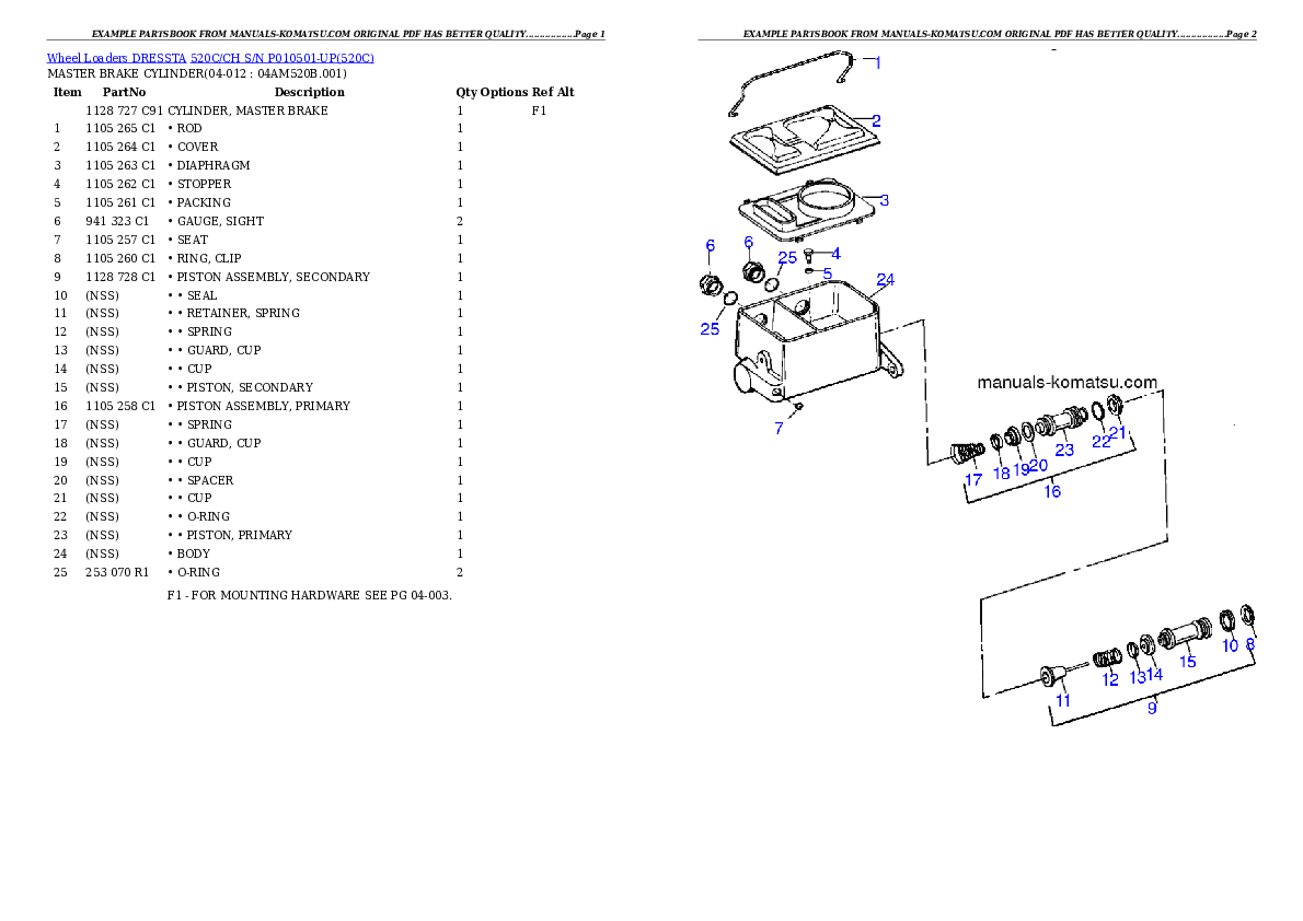 Protected: 520C/CH S/N P010501-UP Partsbook