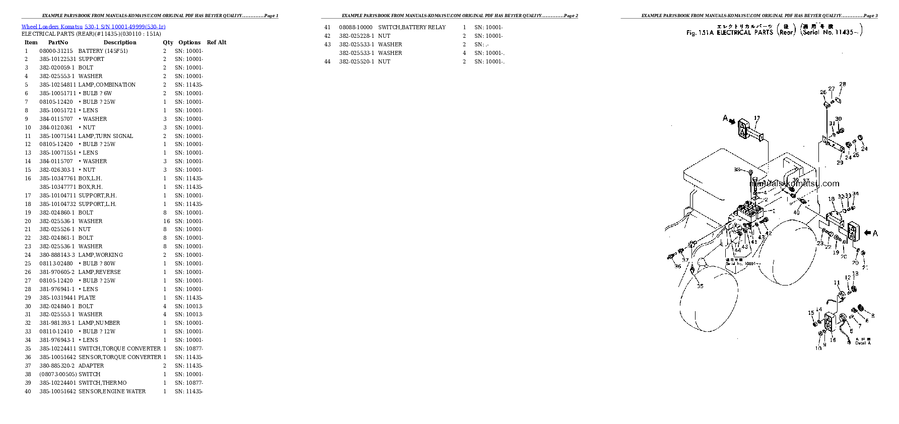 Protected: 530-1 S/N 10001-49999 Partsbook