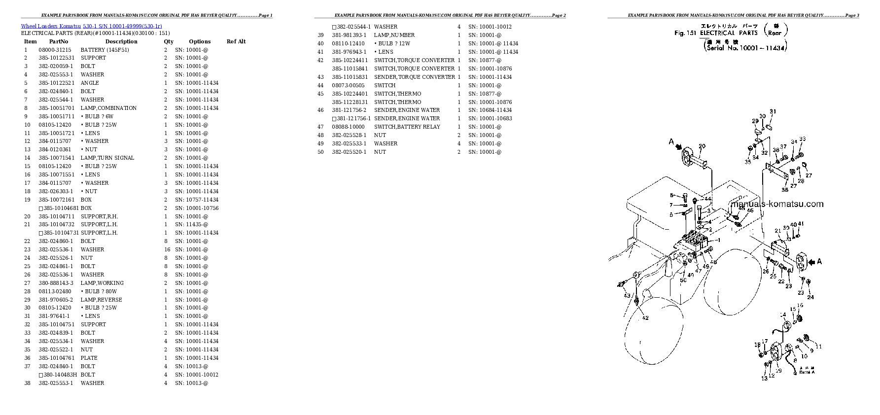 Protected: 530-1 S/N 10001-49999 Partsbook