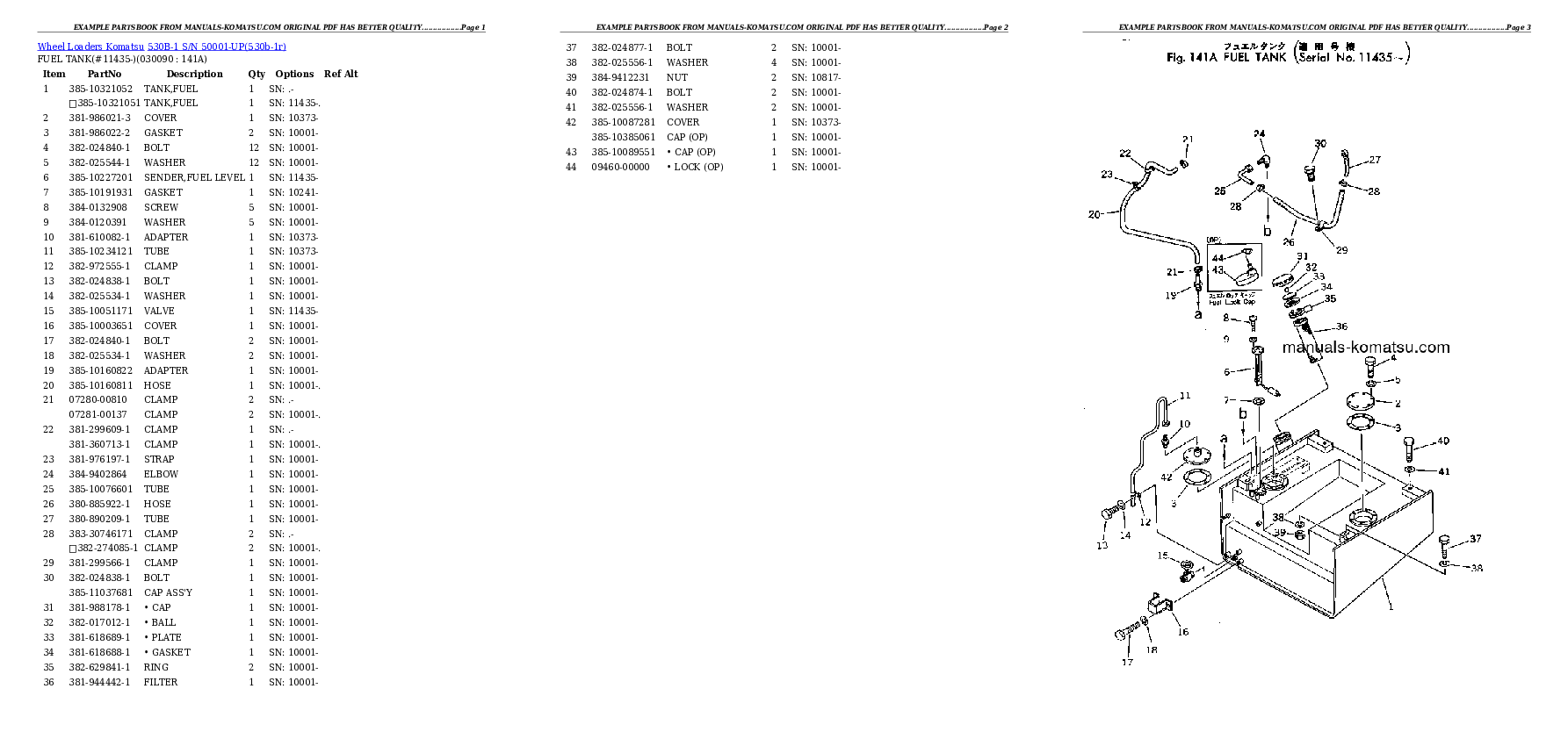 Protected: 530B-1 S/N 50001-UP Partsbook
