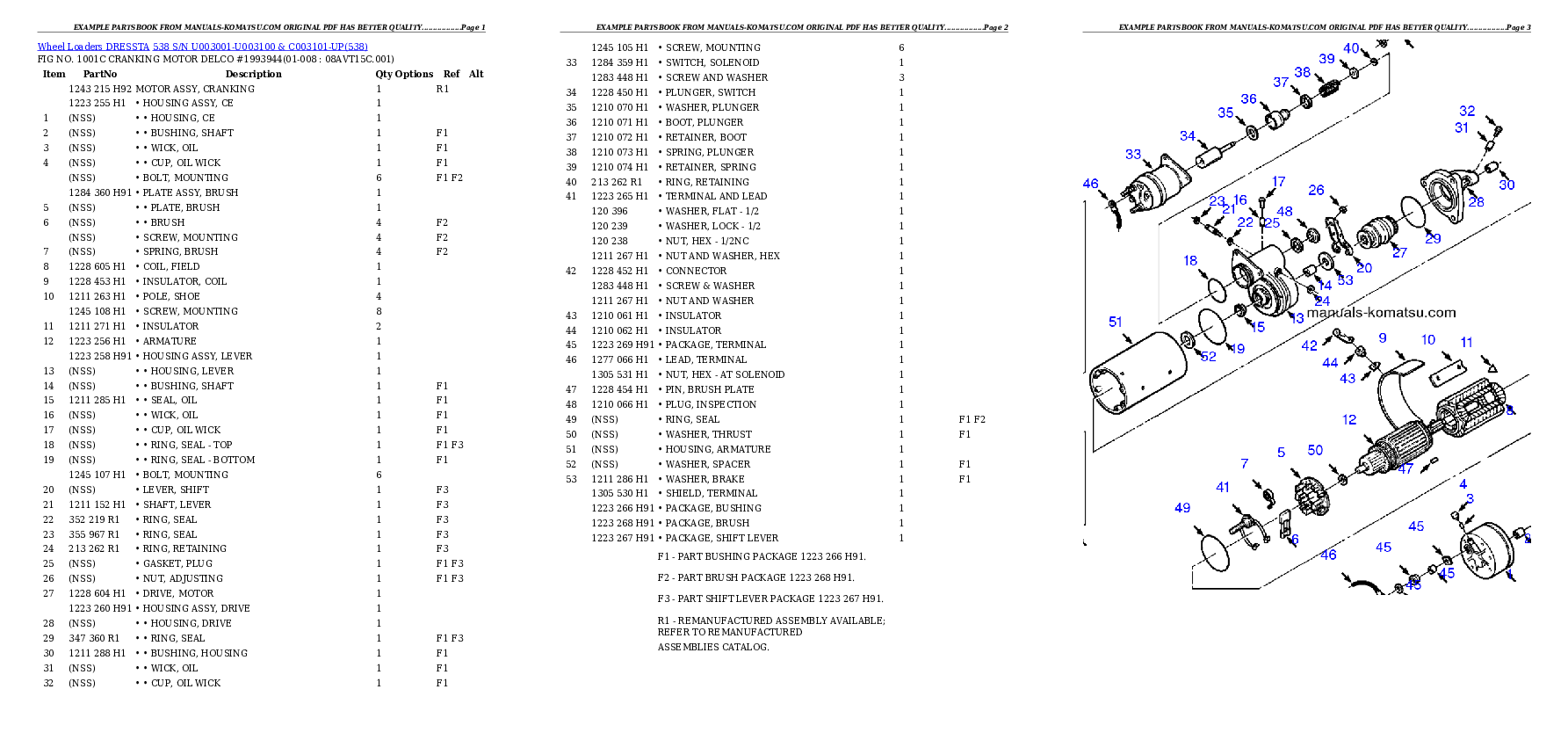 Protected: 538 S/N U003001-U003100 & C003101-UP Partsbook