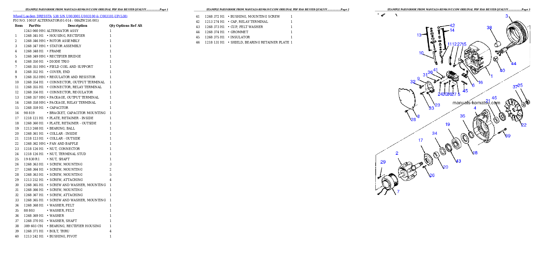 Protected: 538 S/N U003001-U003100 & C003101-UP Partsbook