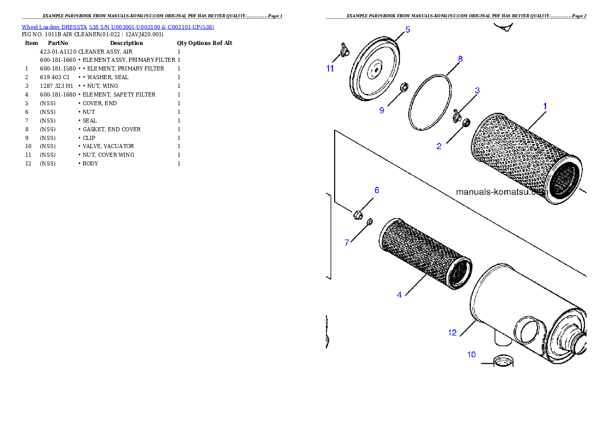 Protected: 538 S/N U003001-U003100 & C003101-UP Partsbook