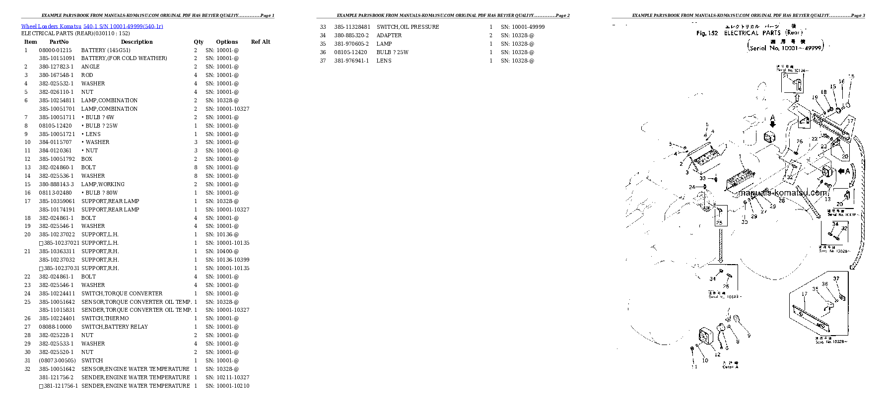 Protected: 540-1 S/N 10001-49999 Partsbook