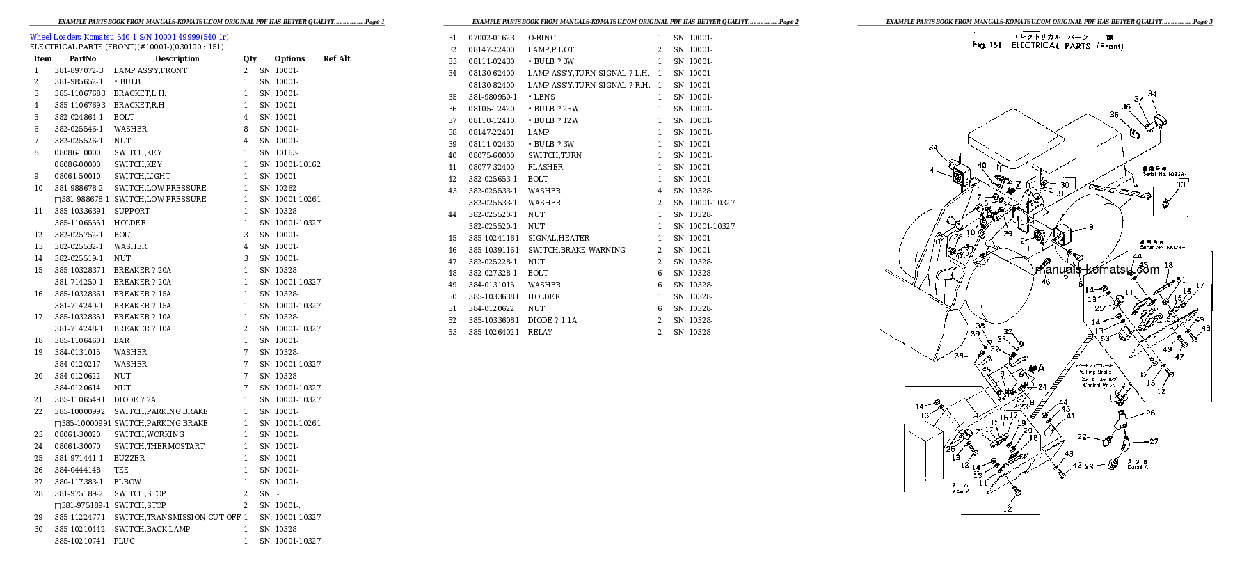 Protected: 540-1 S/N 10001-49999 Partsbook