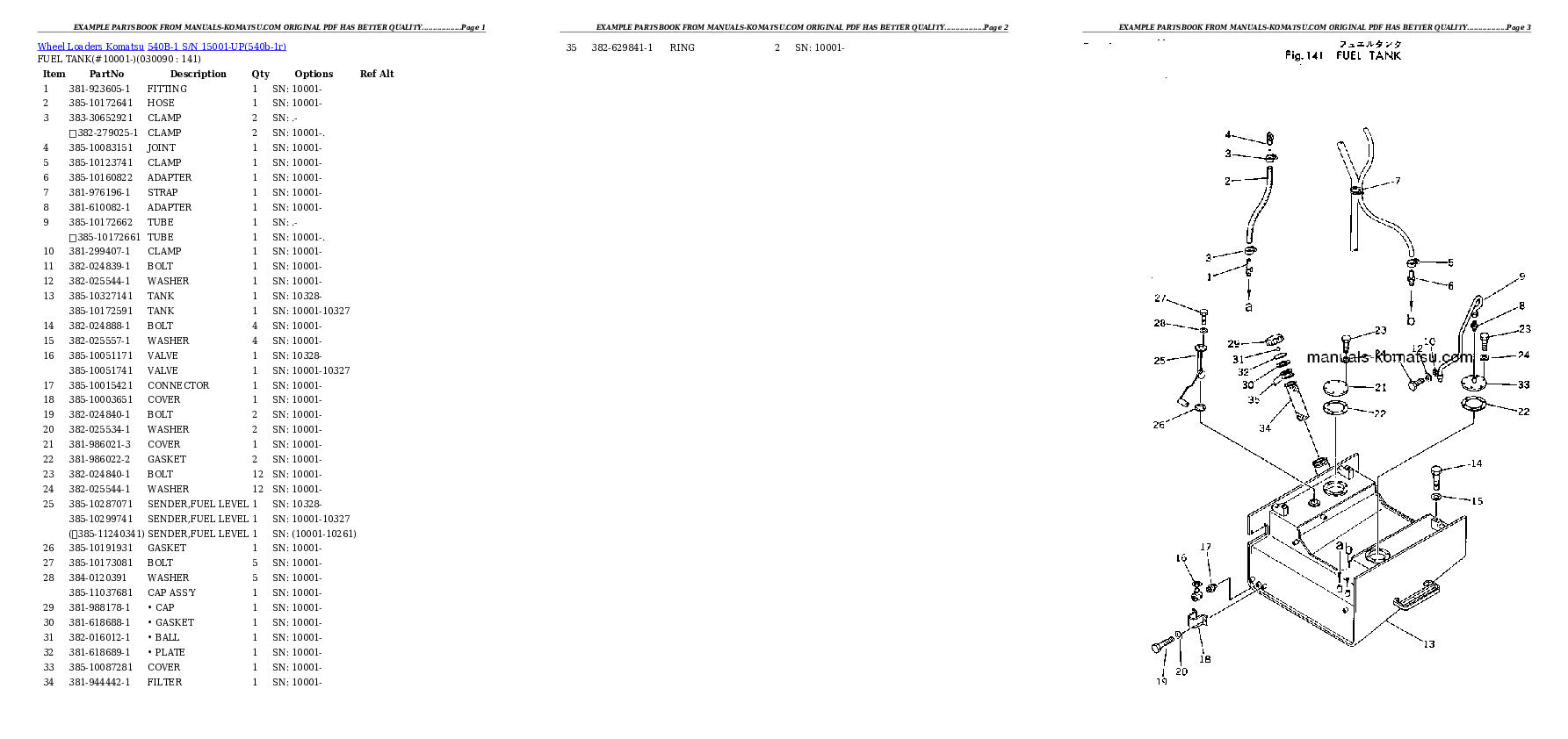 Protected: 540B-1 S/N 15001-UP Partsbook