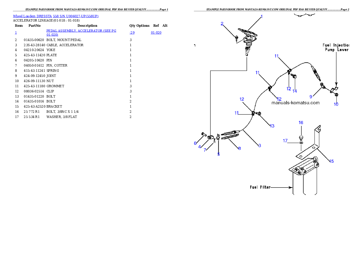 Protected: 558 S/N U006027-UP Partsbook
