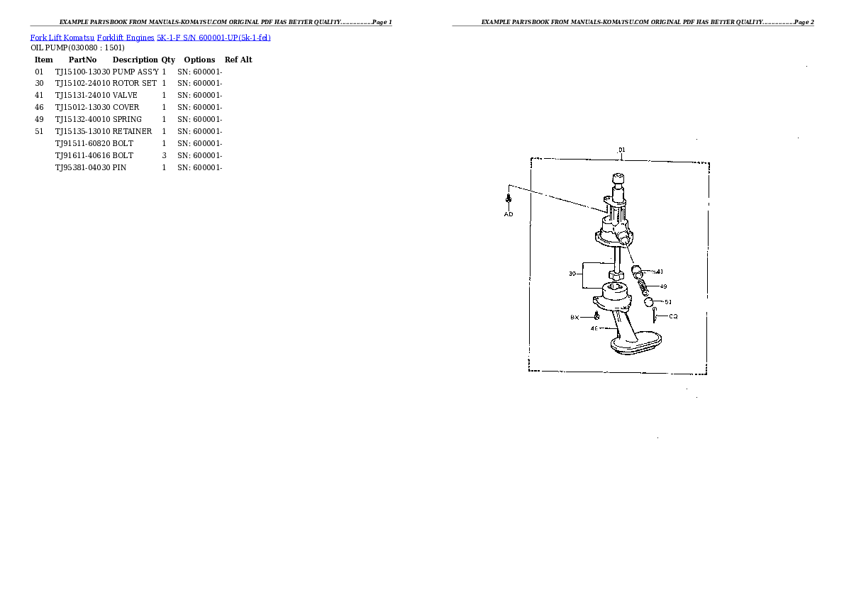 Protected: 5K-1-F S/N 600001-UP Partsbook