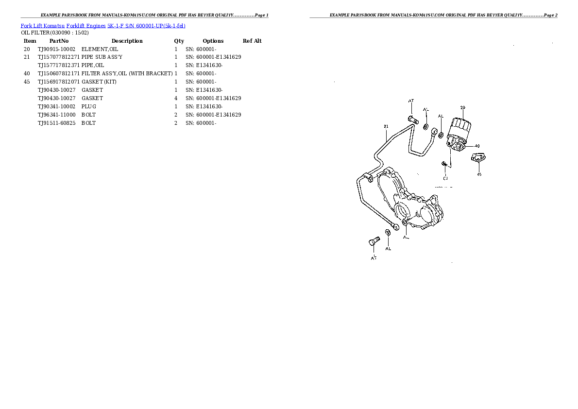 Protected: 5K-1-F S/N 600001-UP Partsbook