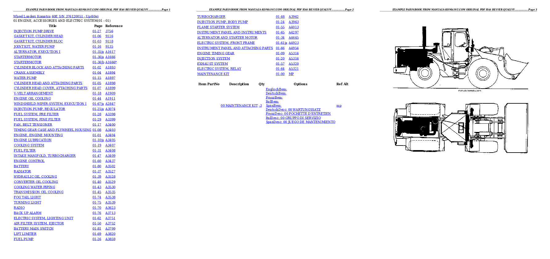 60E S/N 376120051 - Up Partsbook