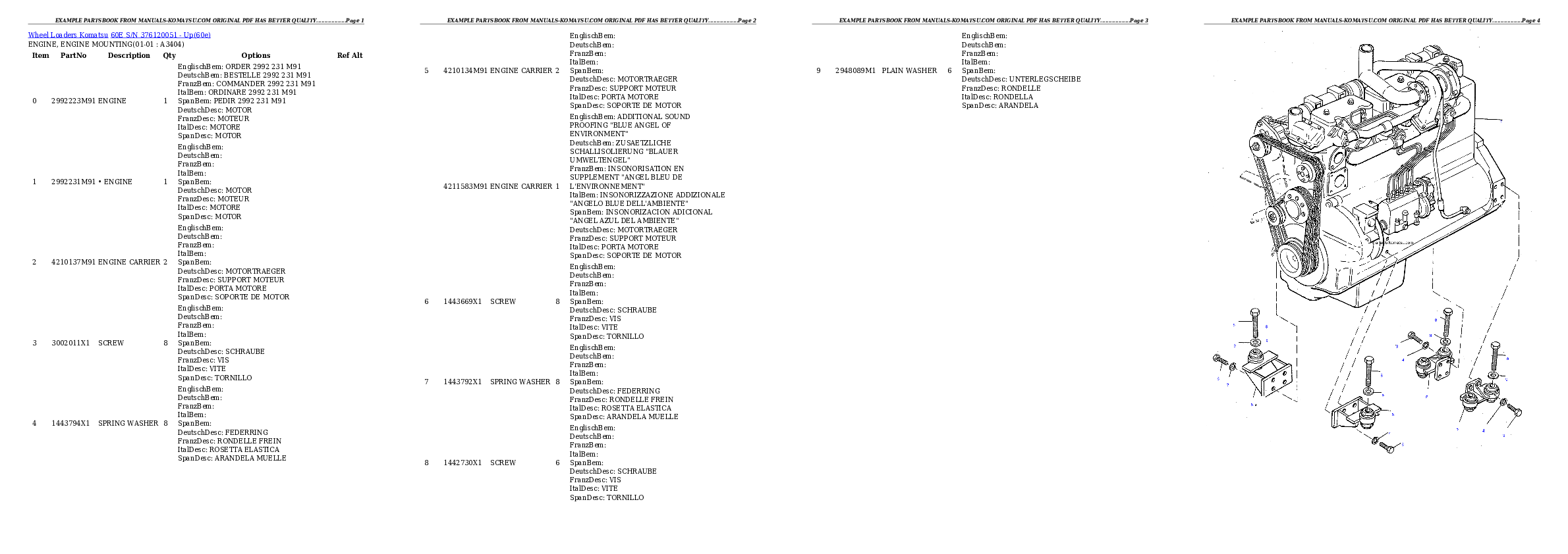 60E S/N 376120051 - Up Partsbook