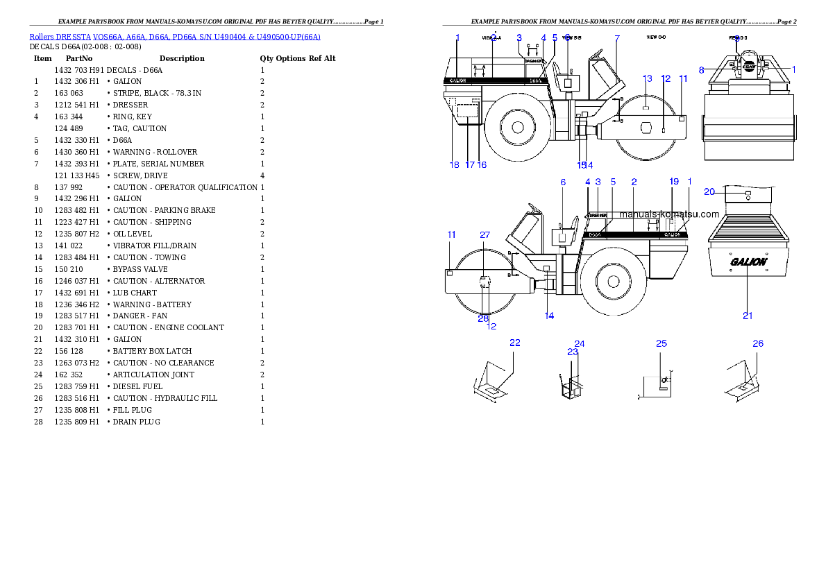 Protected: VOS66A, A66A, D66A, PD66A S/N U490404 & U490500-UP Partsbook