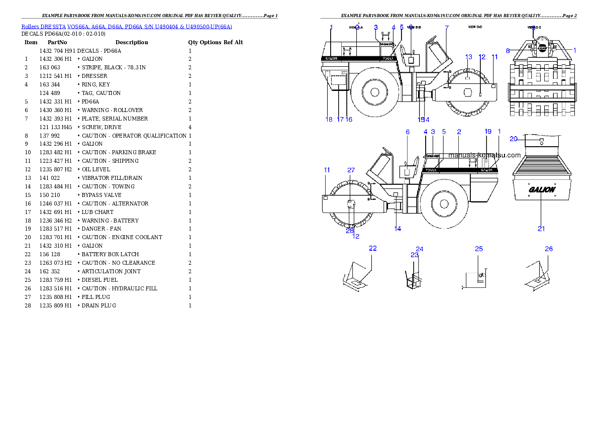 Protected: VOS66A, A66A, D66A, PD66A S/N U490404 & U490500-UP Partsbook